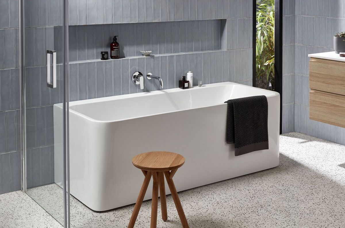 A new bath installation for a house in Bronte photo Posh back to wall bath