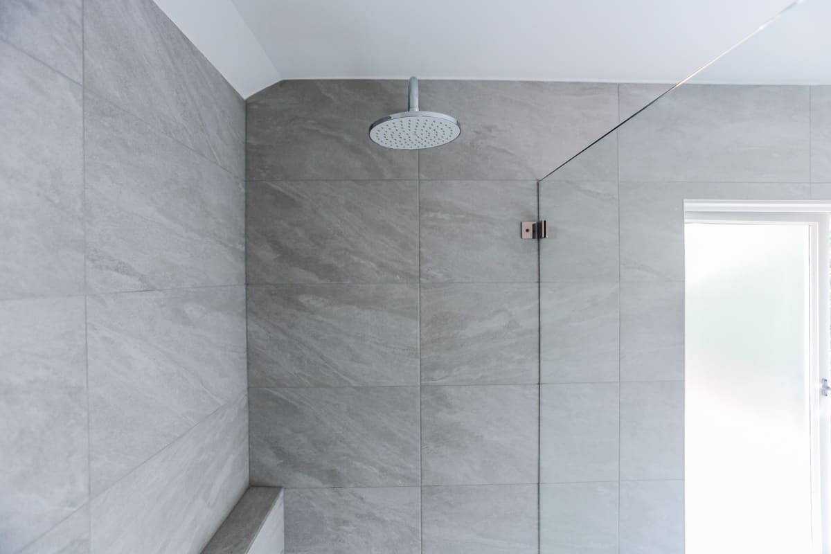 Small Bathroom Renovation With Grohe Tapware photo Bathroom-Renovation-Sydney-with-Grohe-Grohe-eurosmart-shower-mixer-and-Grohe-tempesta-200-shower-head