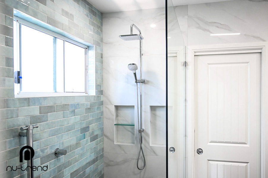 New shower installed for a new complete bathroom renovation in Sydney