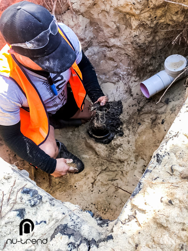 Blocked drains photo Plumber in Sydney dig up pipes