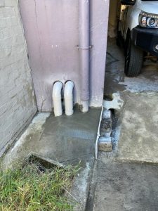 Sydney stormwater drain repair caused by broken clay pipes under the property