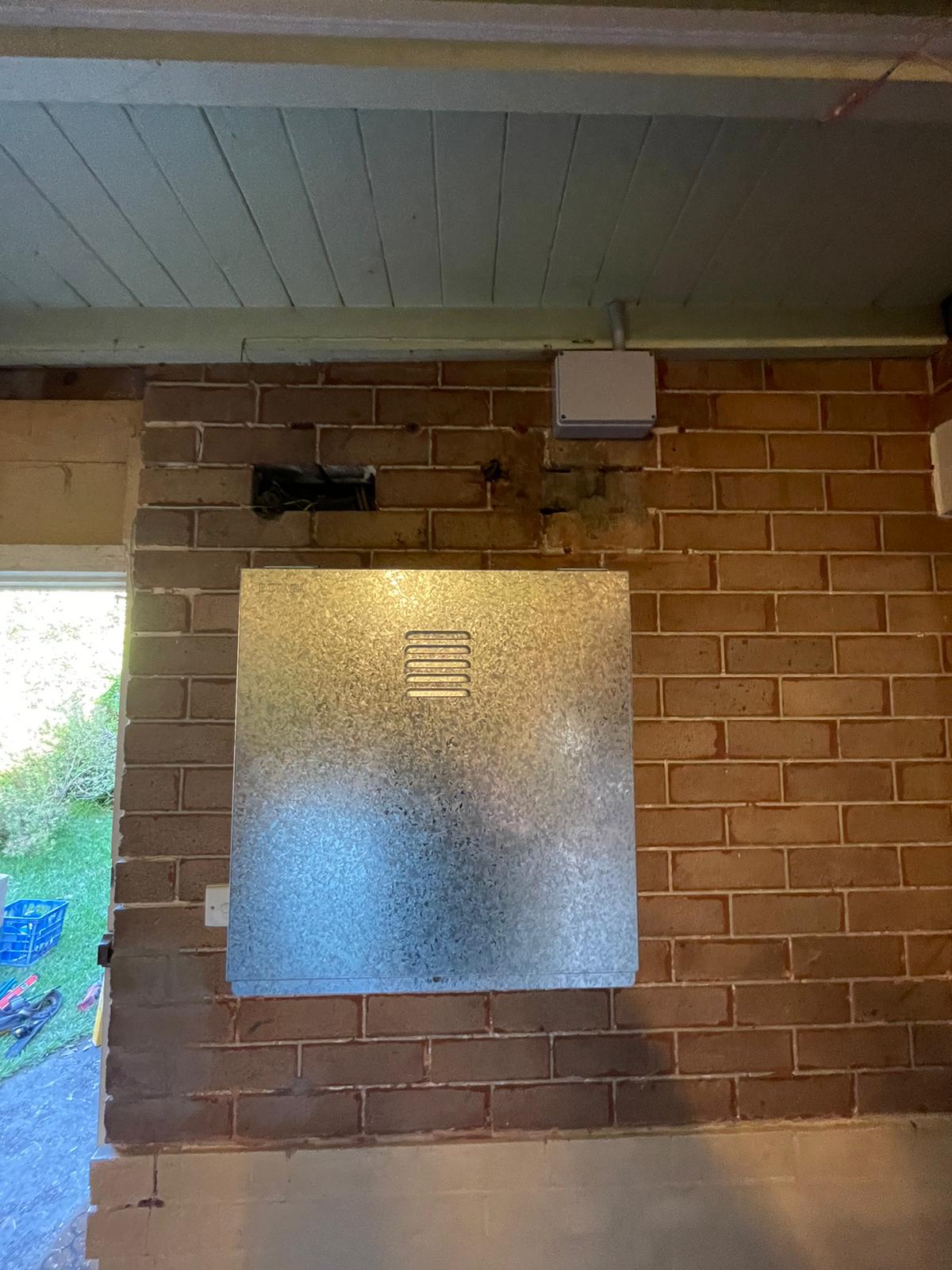 new electrical switchboard box upgraded for a bathroom renovation