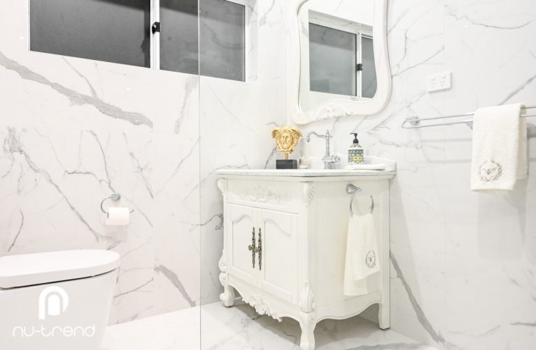 Ensuite bathroom renovation for a Strathfield townhouse photo complete bathroom renovation after plumbing reconfigured
