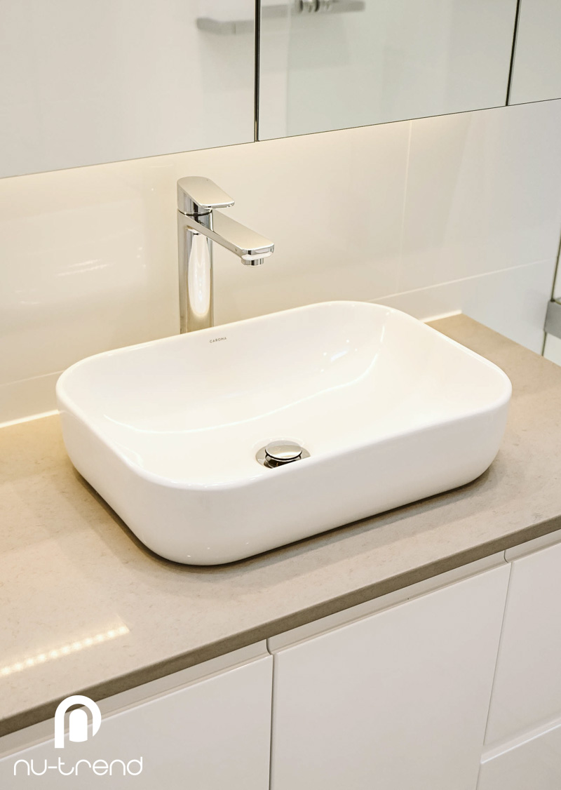 Complete bathroom renovation Leichhardt white sink