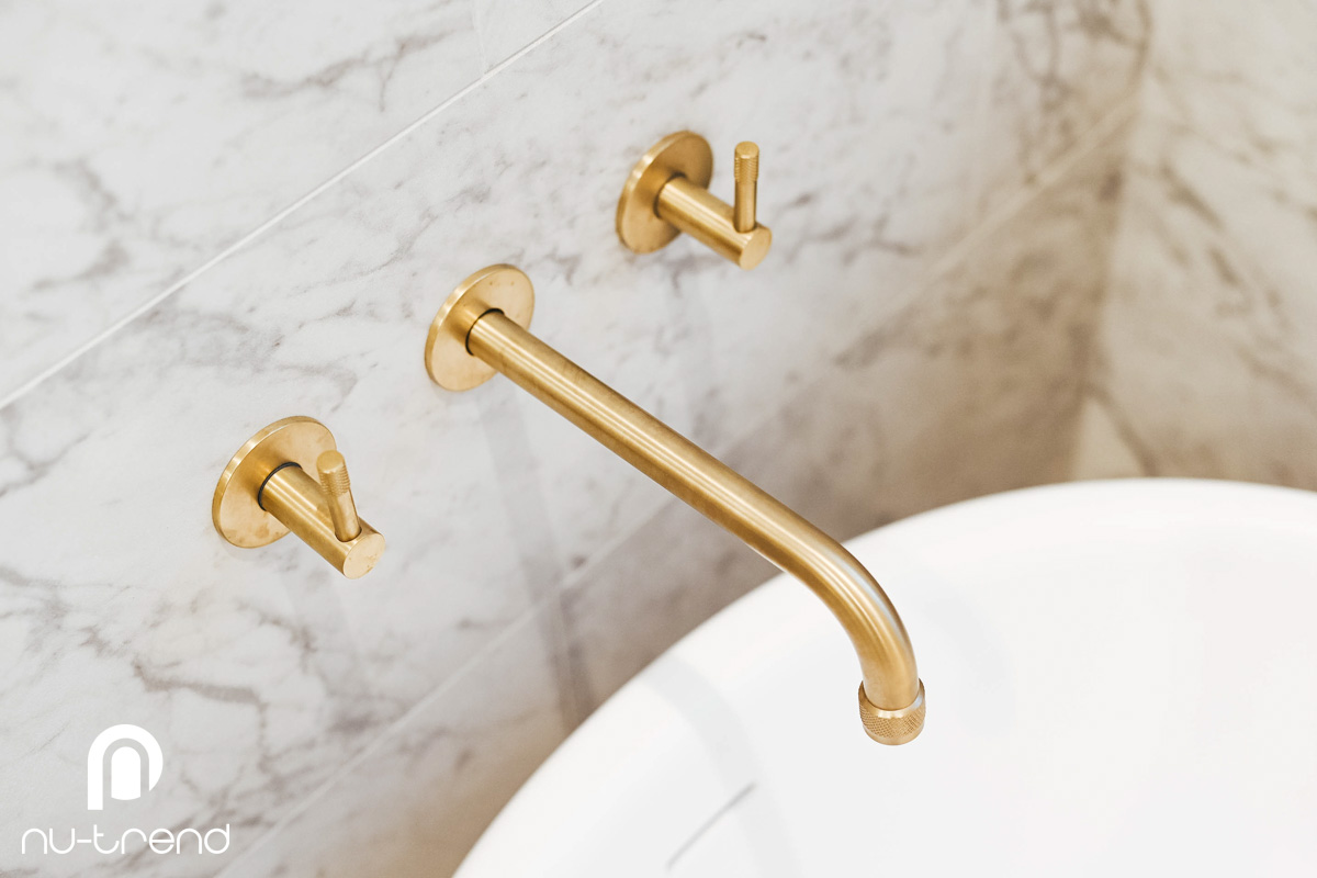 Complete bathroom renovation in Lewisham gold bath taps