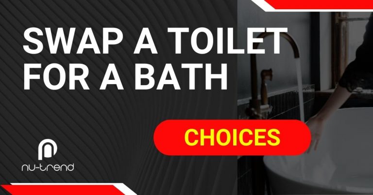 Replace a toilet with a bathtub