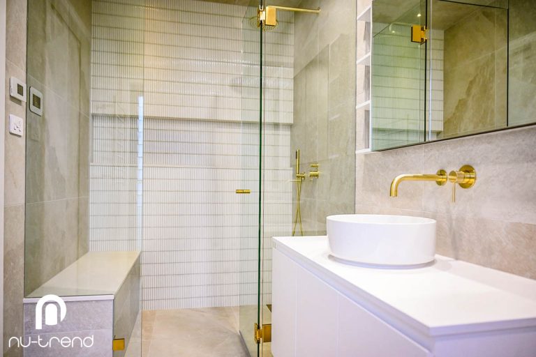 Old shower converted to new steam room shower in Sydney bathroom renovation