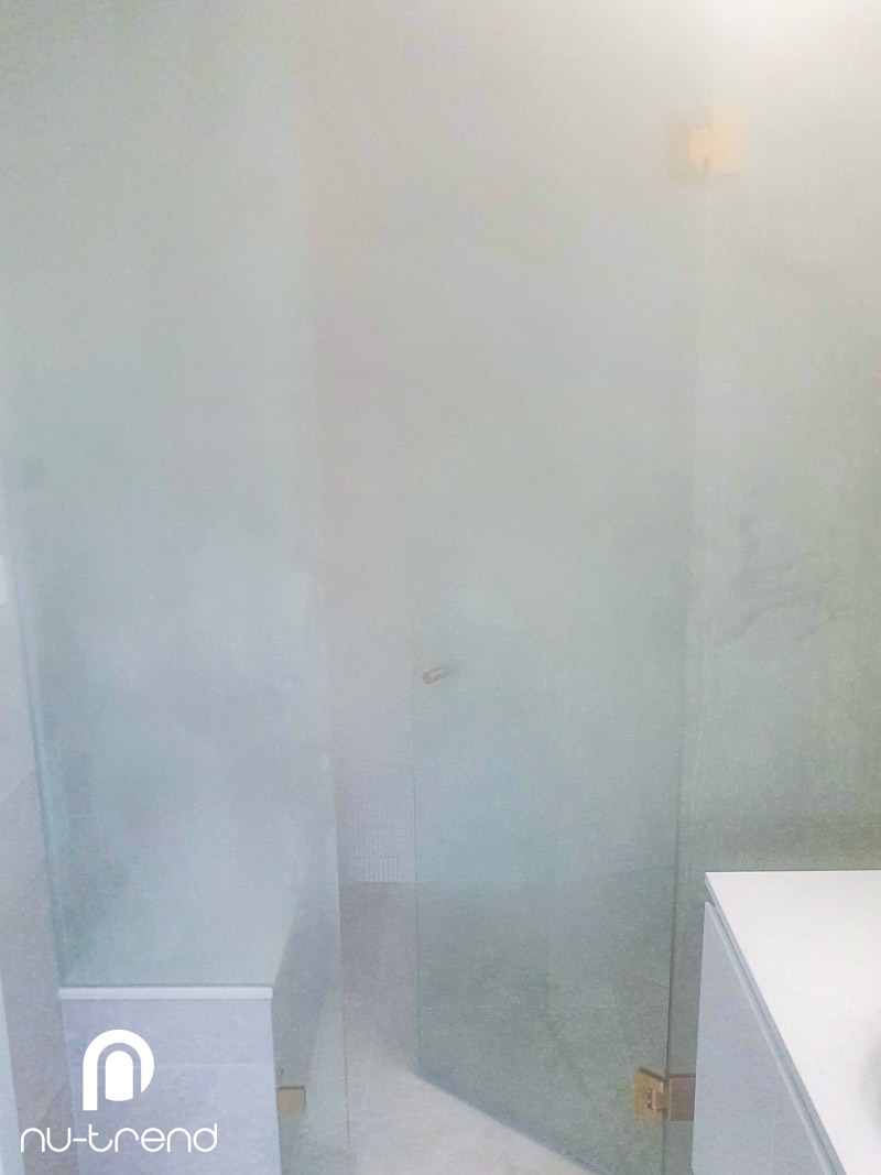 Steam filling a new steam shower installation in Sydney