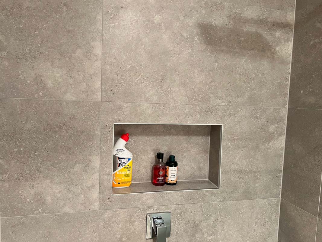 How to spot a low cost bathroom renovator photo Tile layout