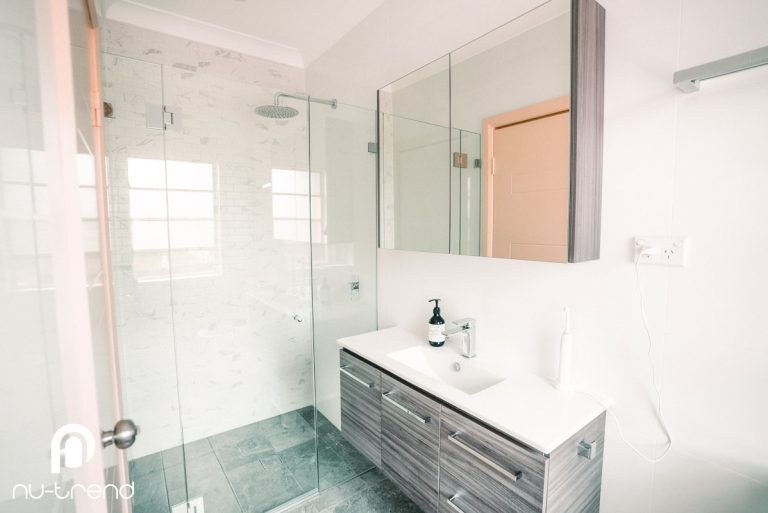Toilet converted to an ensuite bathroom with shower in Sylvania Waters photo Complete-ensuite-bathroom-renovation-in-Mortdale-Sydney-by-Nu-Trend-new-walk-in-shower