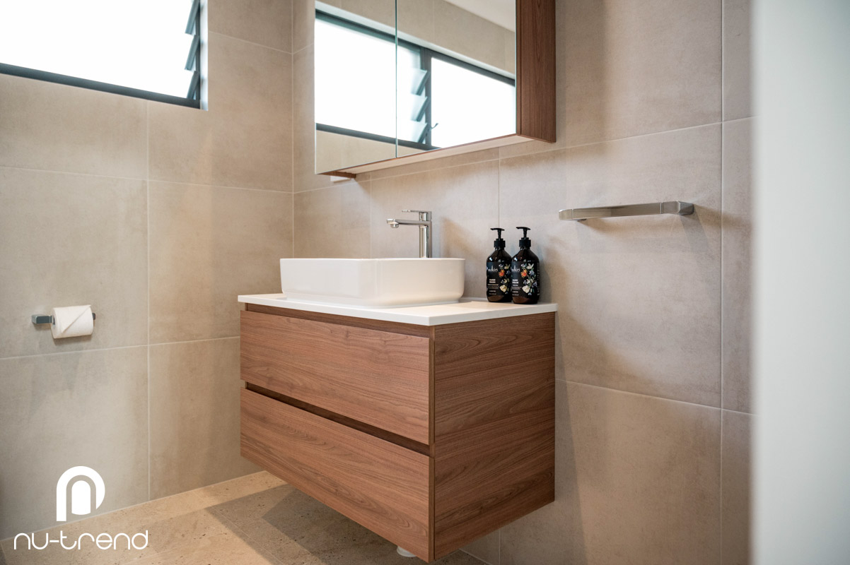 Bathroom renovation in Kingsford timber vanity