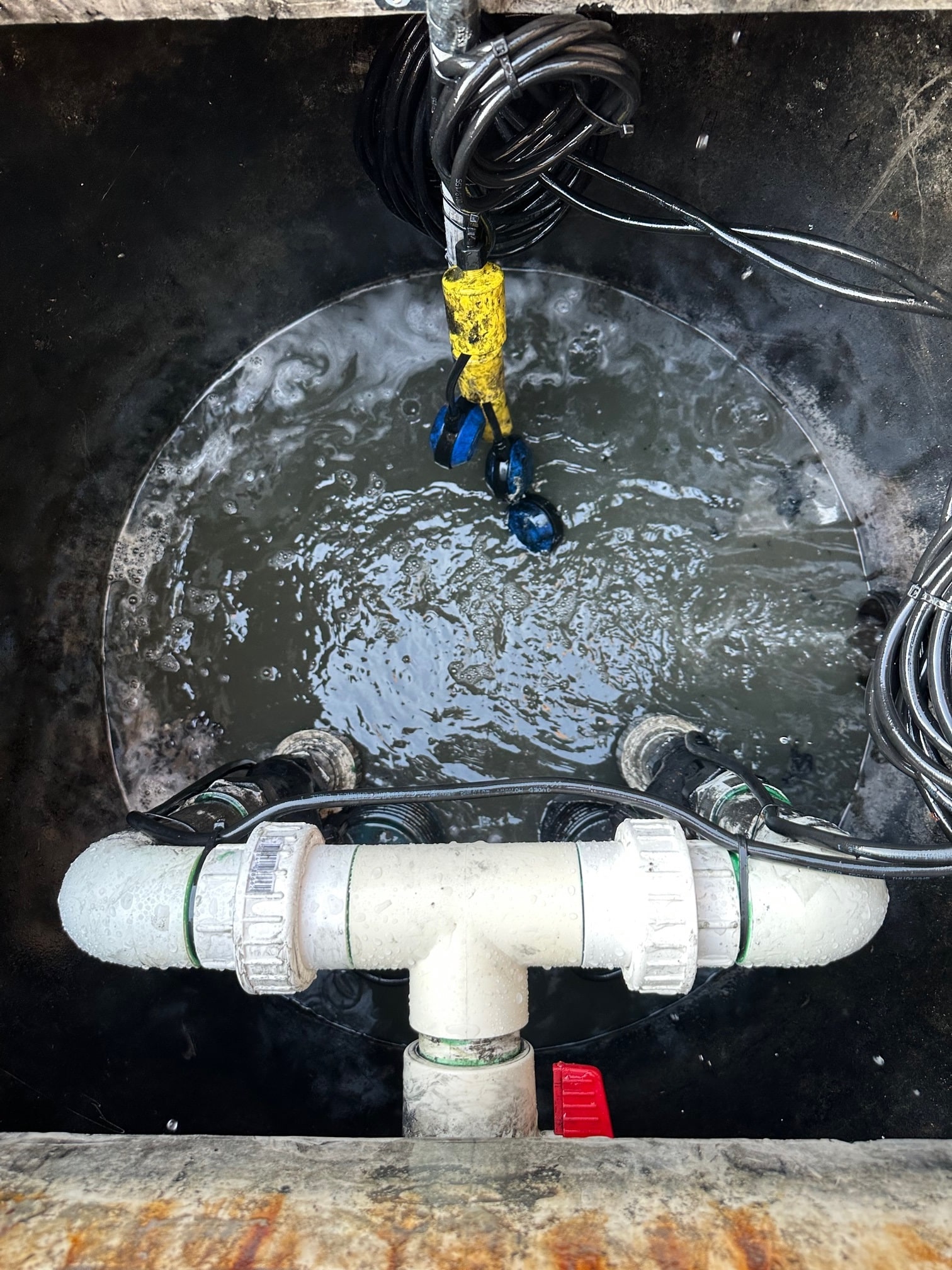 Licensed plumber clearing sewer pump blockage in Sydney