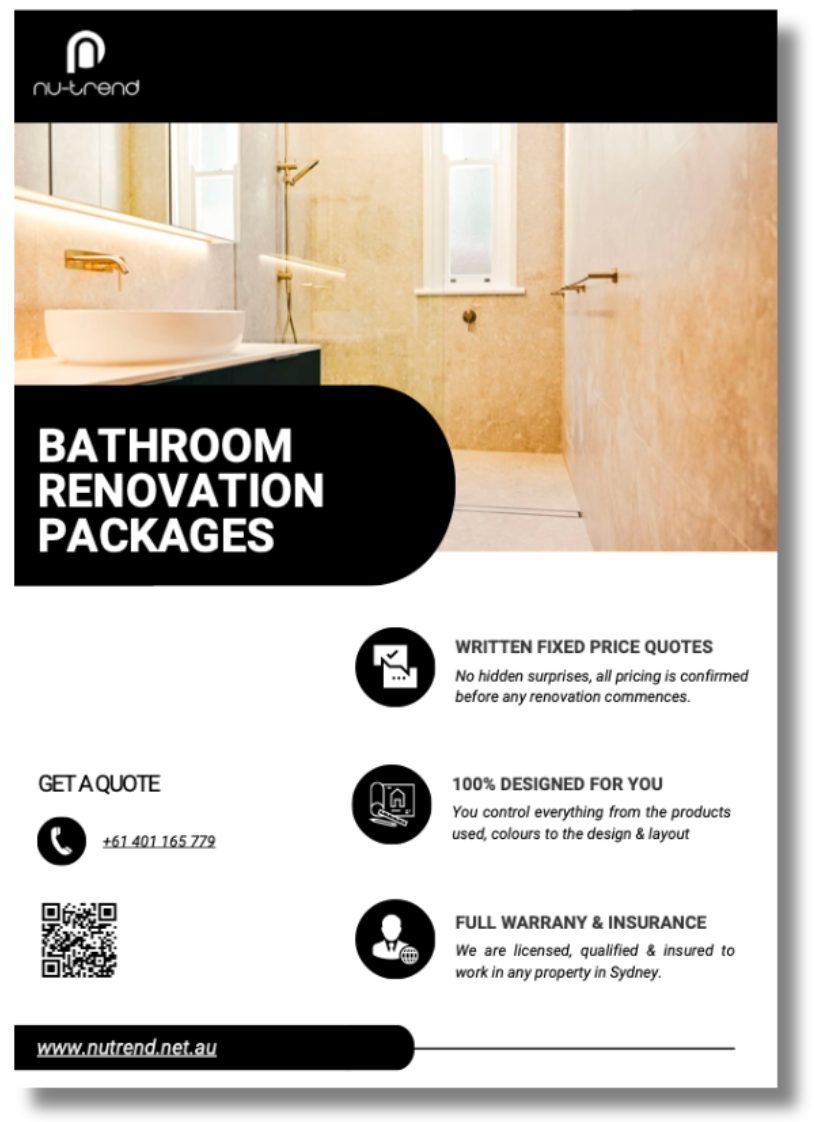 Nutrend Bathroom Renovation Package Pricing Brochure preview image