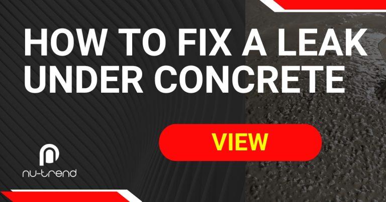 how to fix a water leak under concrete