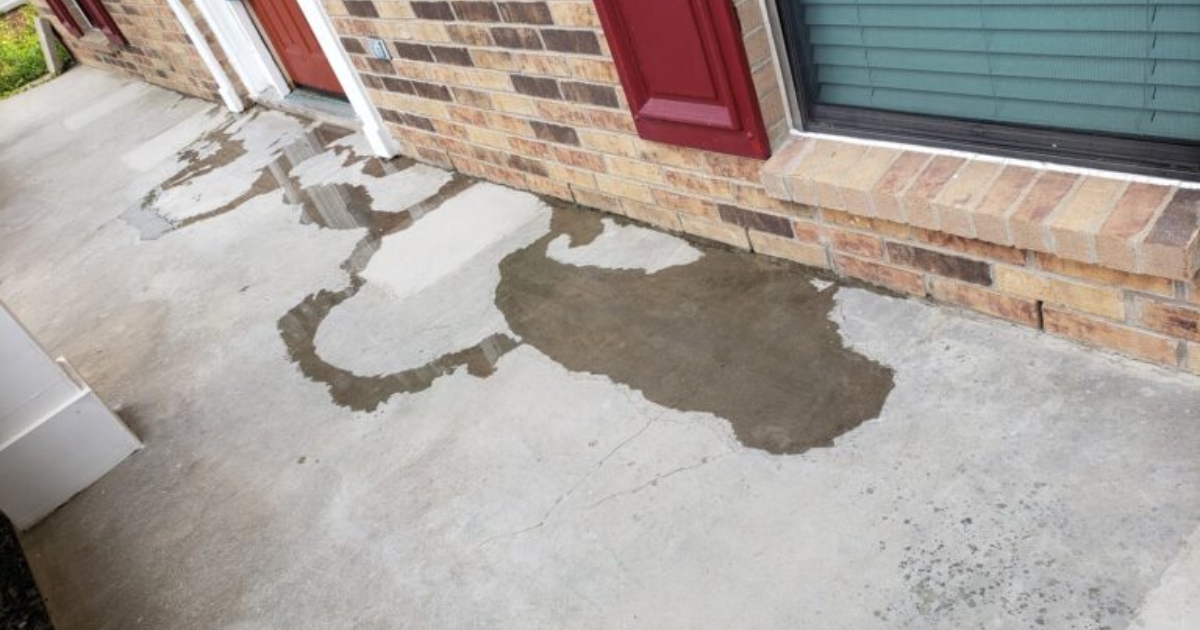 How to fix a water leak under concrete footpath