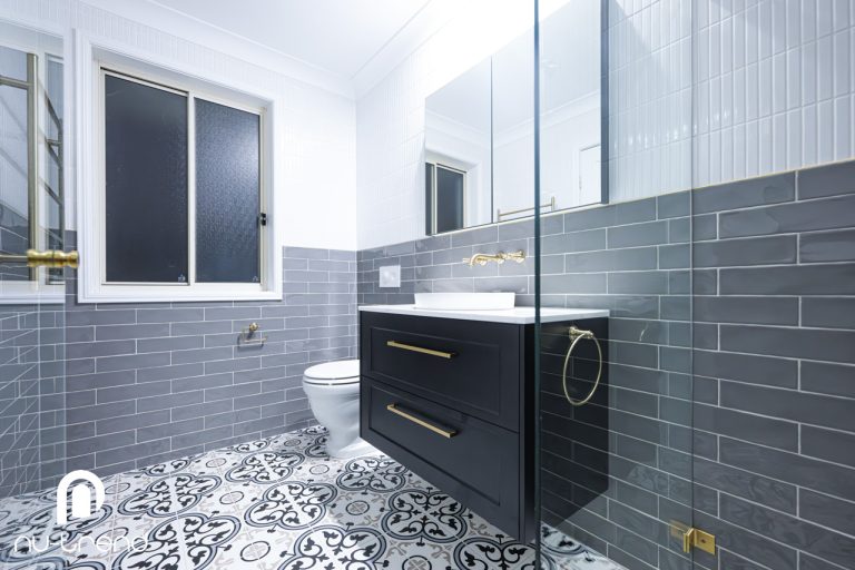 Sydney Bathroom Inspections photo Hampton contemporary classic ensuite bathroom renovation in Loftus Sydney grey