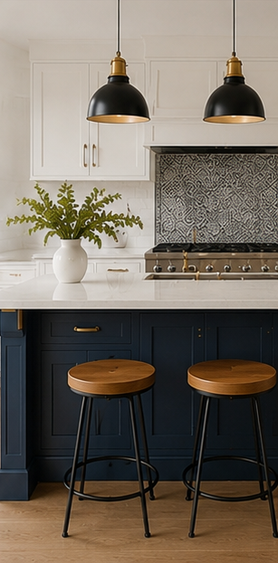 Kitchen renovations photo Two tone statement style kitchen