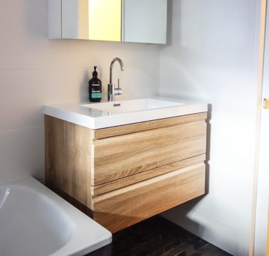 Small bathroom remodel in Marrickville photo A vanity installation of Nu Trend Sydney Bathroom Renovation in Marrickville