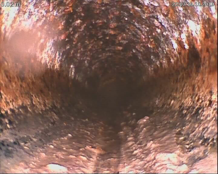 A kitchen blocked drain repair to remove grease blockage photo CCTV Digital Camera Pipe Inspection