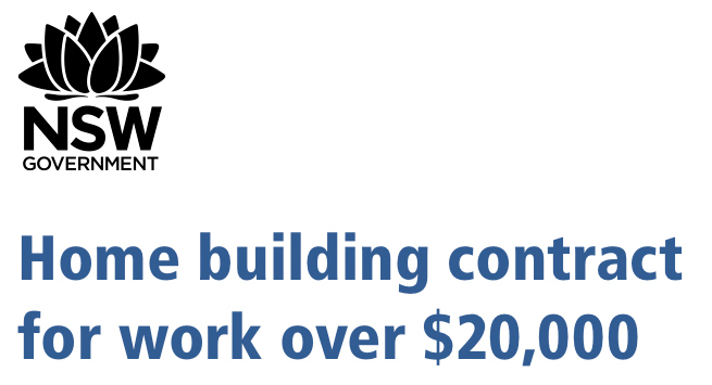 NSW Government Home Building Contract Logo