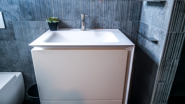 Vanity unit in a Nu-Trend Ensuite bathroom renovation designed by Boffi in Sydney