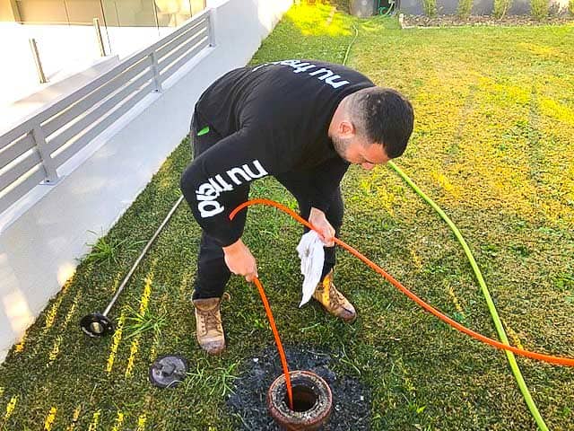 Blocked drains photo Plumber that can unblock drains in Sydney to clear baby wipes from sewer pipes 1