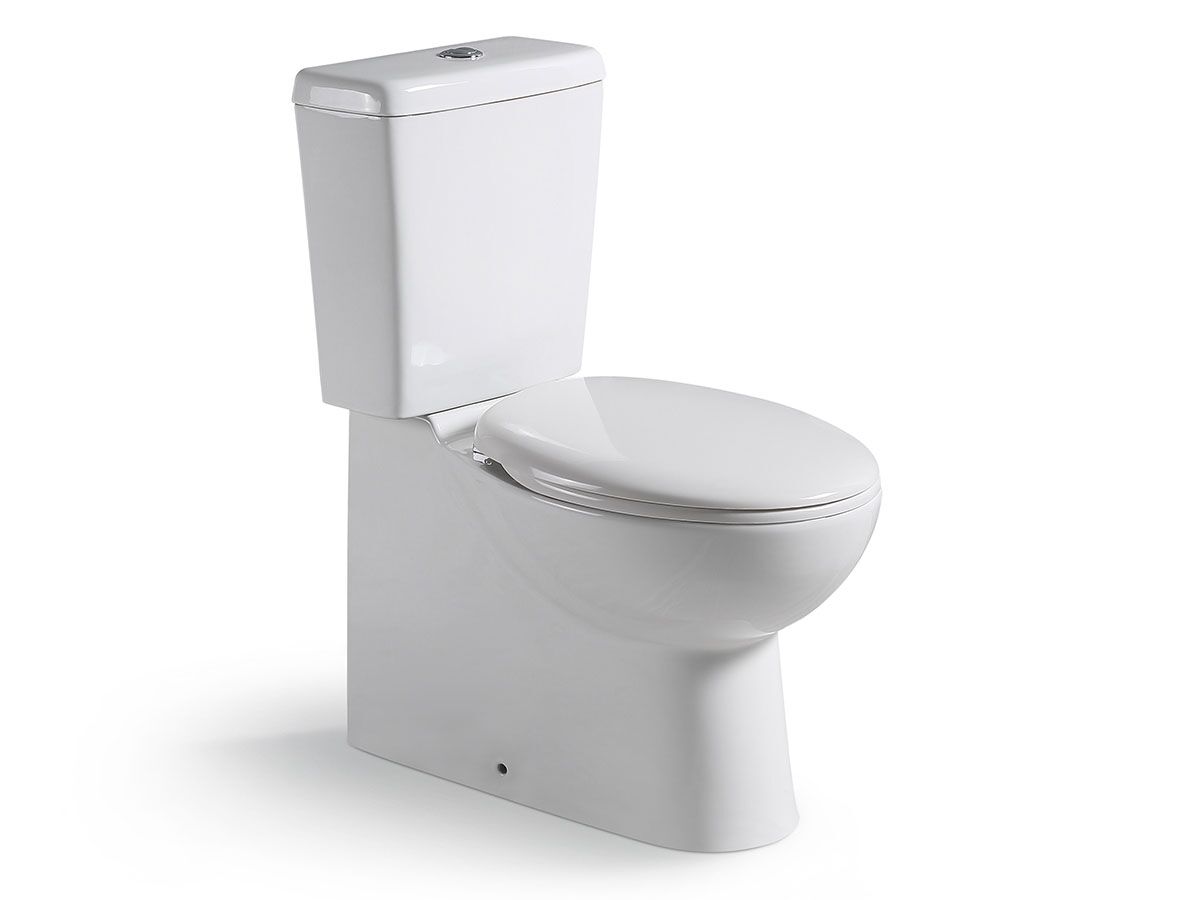 Posh Solus Square Close Coupled Back to Wall Toilet Suite S P Trap Soft Close Quick Release Seat White Chrome 4 Star