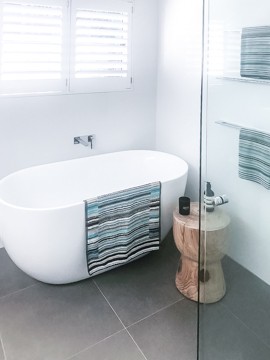 The bath of a Nu Trend Sydney Bathroom Renovation in Baulkham Hills