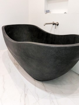 The huge 300kg stone bath bathroom renovation with bathrub by Nu-Trend in Miranda