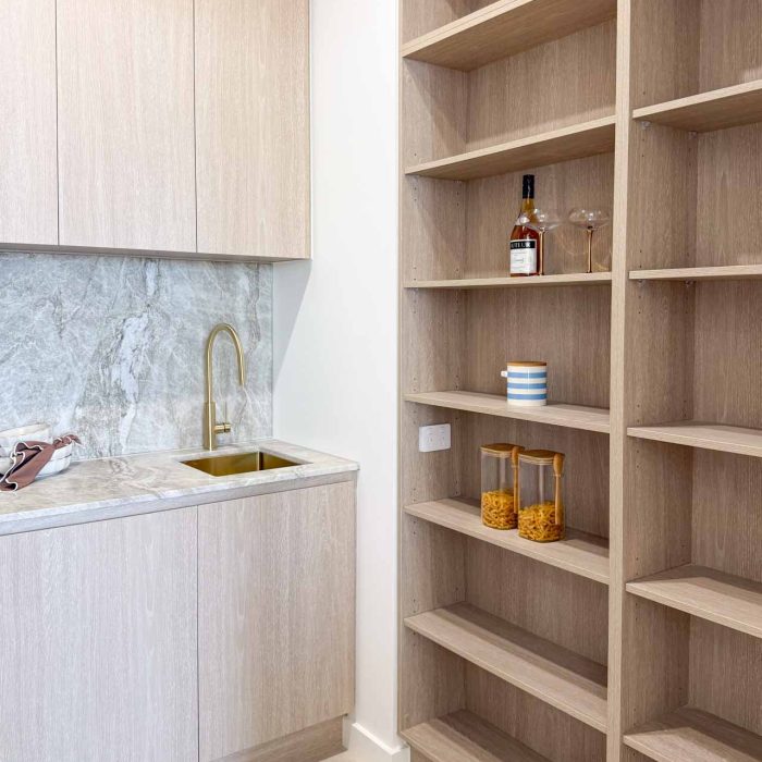 Kitchen renovation with butler pantry custom cabinets in Hurstville