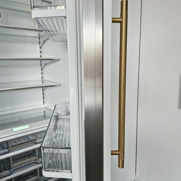 Kitchen renovation with concealed fridge door