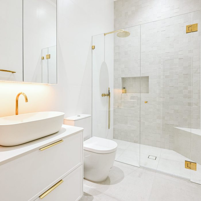 Raglan Street Mosman new small bathroom walkin shower