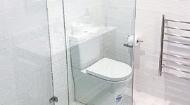 Shower screen in a Nu Trend Sydney Bathroom Renovation in Seaforth Shower screen in a Nu Trend Sydney Bathroom Renovation in Seaforth